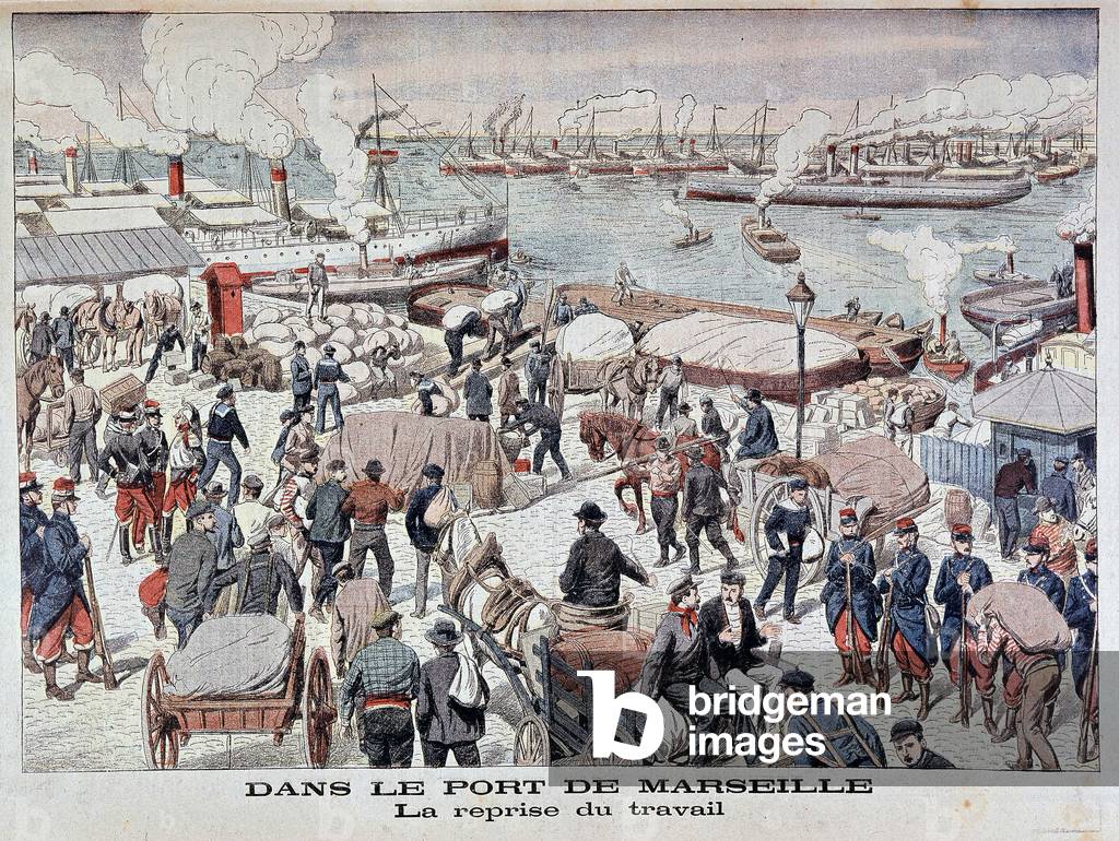 Resumption of work in the port of Marseille - in 