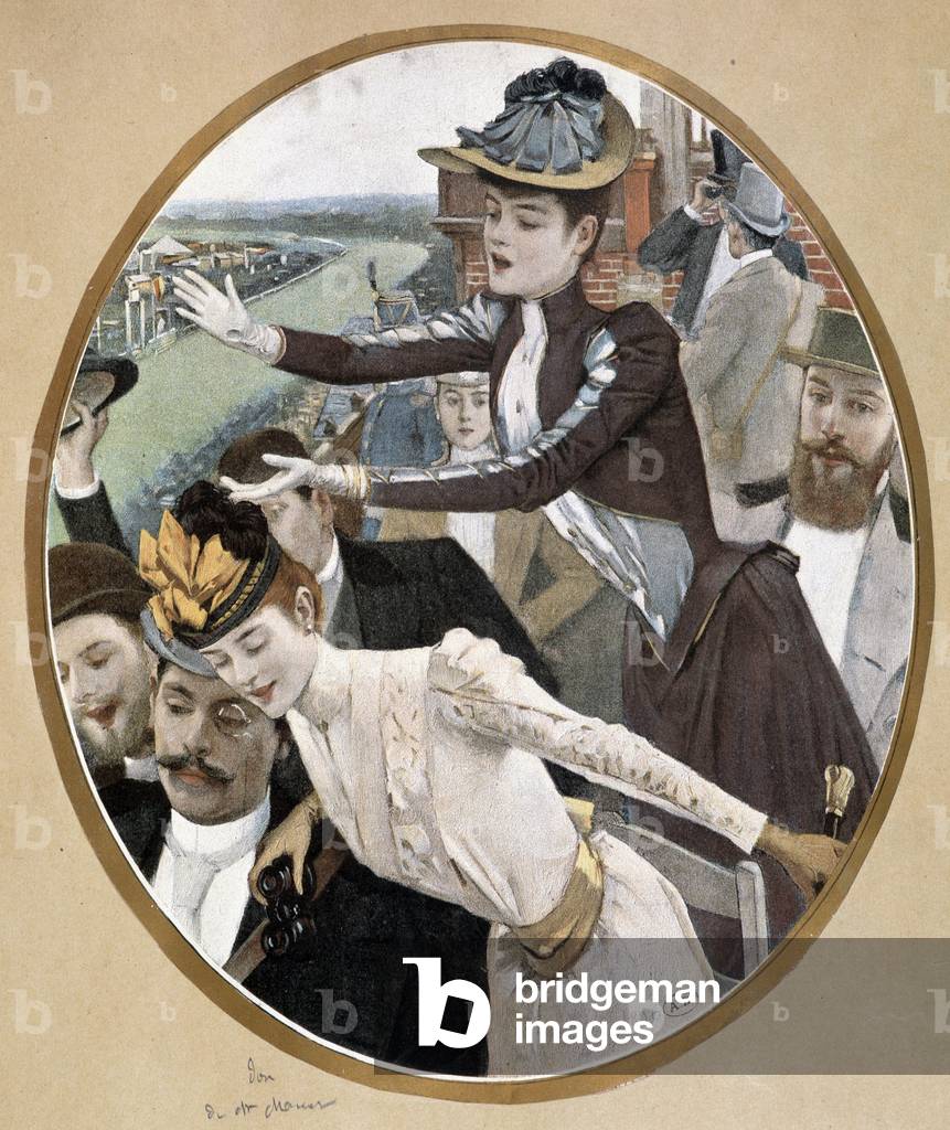 Zuschauer bei den Rennen, 1890