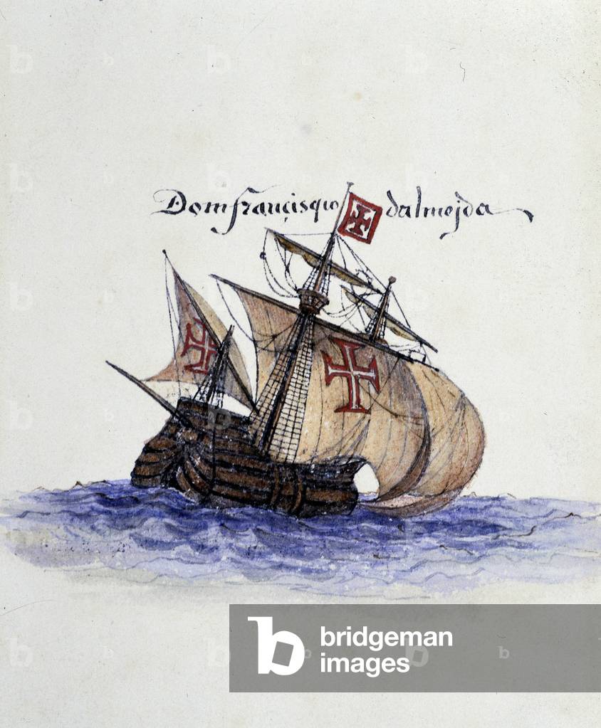 Portuguese Caravel, 15th century - in “The life of Prince Henri of Portugal surnamed the Navigator”” by Richard Henry Mayor, ed. Asher, London, 1868