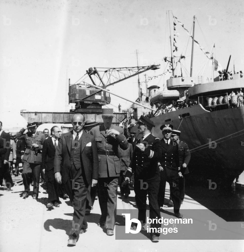 Voyage of General Charles de Gaulle to Brittany, La Palisse - Photography July 25, 1945