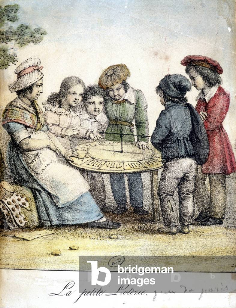 Children playing “” The Little Lottery”” - grav. n.d.