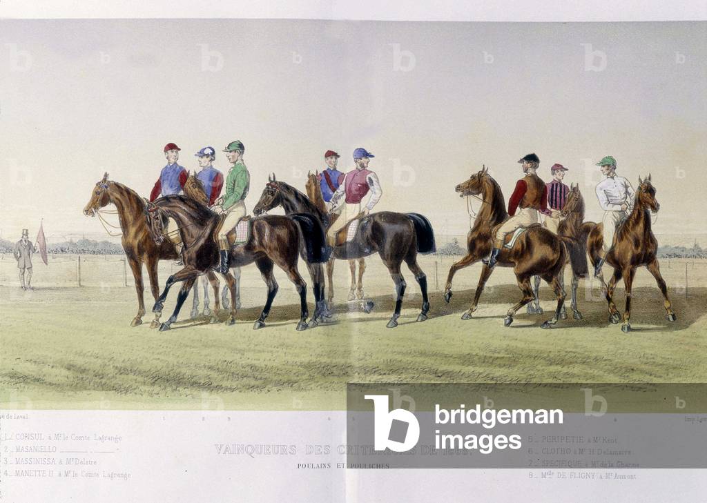 Winners of the Criteriums - in “” Le Centaure””, 1868, city of Paris.