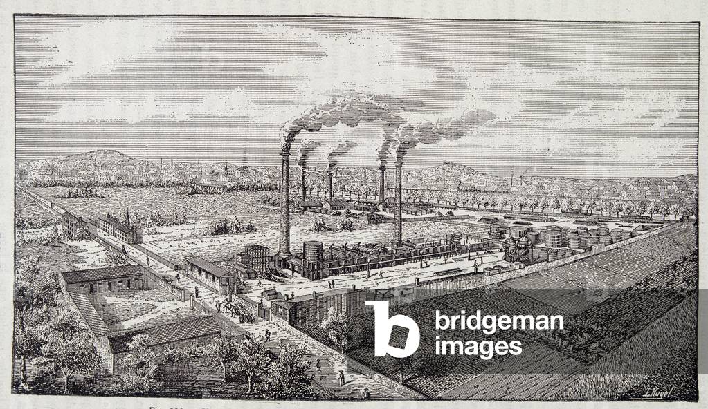 Overview of the oil refinery plant of Mr Deutsch in Pantin (Seine)