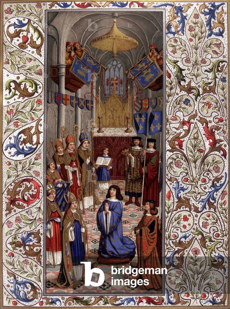 Sacre of Louis XII, in Reims (1498) - based on a painting of time, preserved in the Musée de Cluny