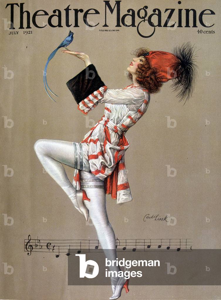 Cabaret dancer on the cover of “Theatre Magazine”, July 1921.