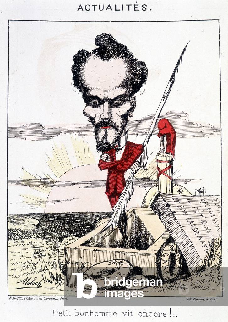 News - Little bonhomme vit encore!. Caricature about Rochefort standing in a grave.