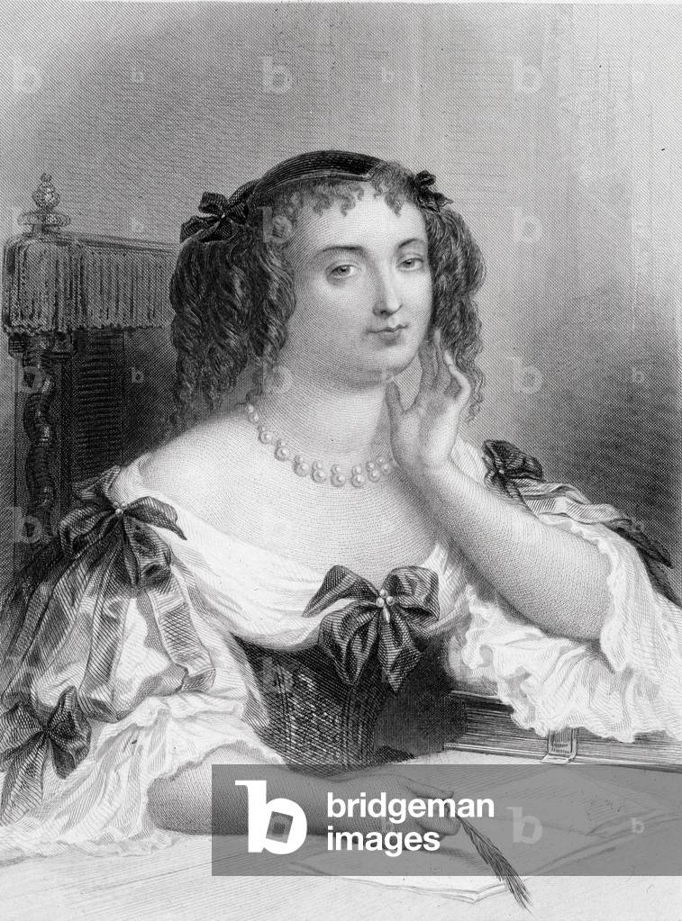 Portrait of Marie de Rabutin-Chantal (Rabutin Chantal), Marquise of Sevigne known as Madame de Sevigne (1626-1696) writer - engraving, 19th century