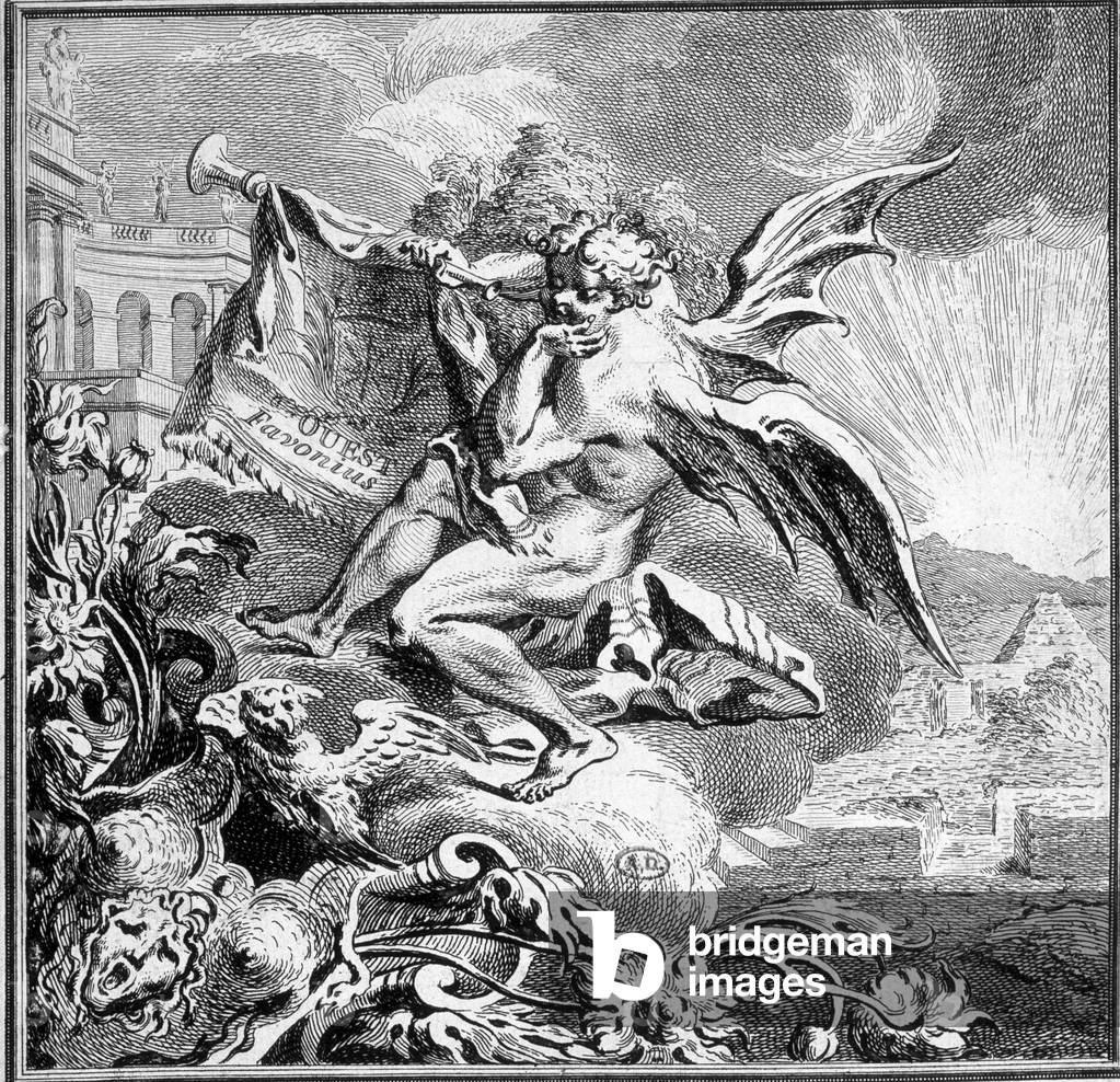 Vent d'Ouest - engraving, 18th century