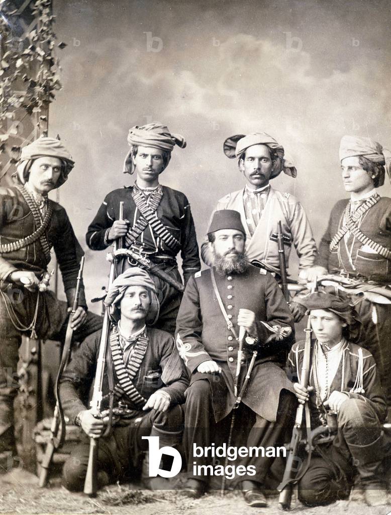 Georgian warriors at the end of the 19th century.