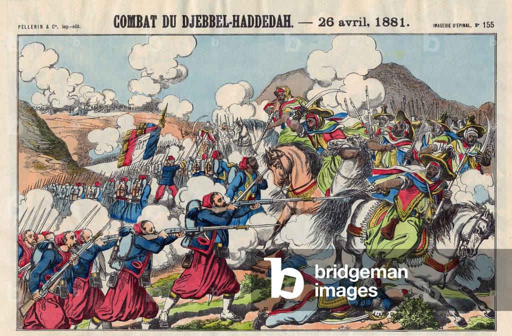 Battle of the Djebbel Haddedah (1881), 19th century (Epinal print)