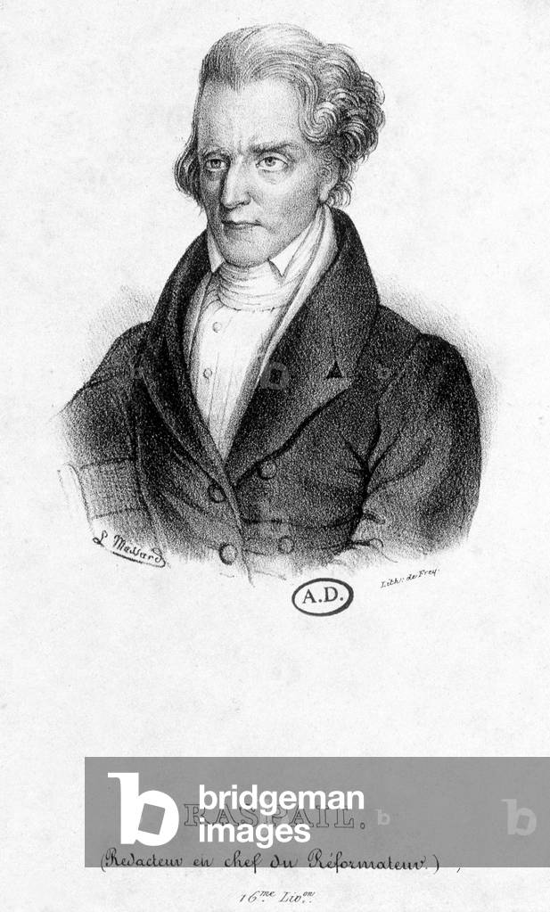Portrait of François Vincent Raspail (1794 - 1878): Editor-in-Chief of the Reformer