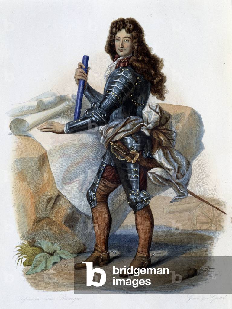 Nicolas Catinat de La Fauconnerie (1637-1712) - in“ Le Plutarque francais“, von Mennechet, Paris, 1844-47