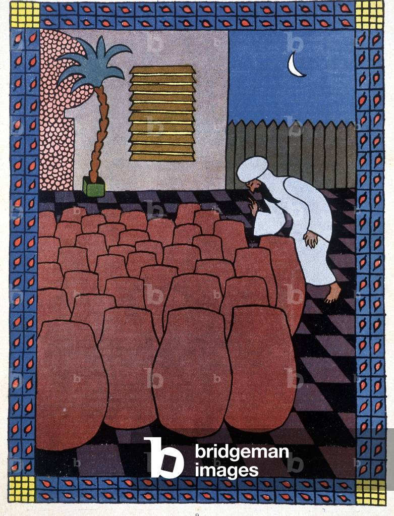 The Thousand One Nights: Ali Baba (Ali-Baba) and the 40 Thieves - by L. Laforge, 1912