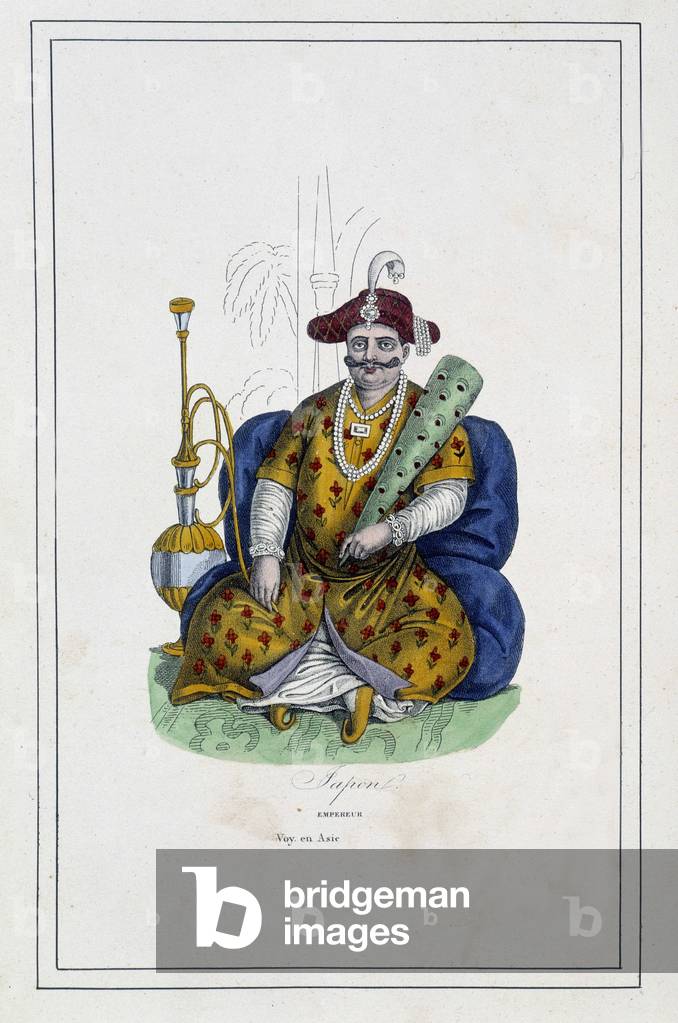 Emperor of Japan - in “The different peoples of the earth”” by Father Paul Jonhanneaud, Librairie des Bons livres, 1860 in Limoges at Martial Ardant Frères.