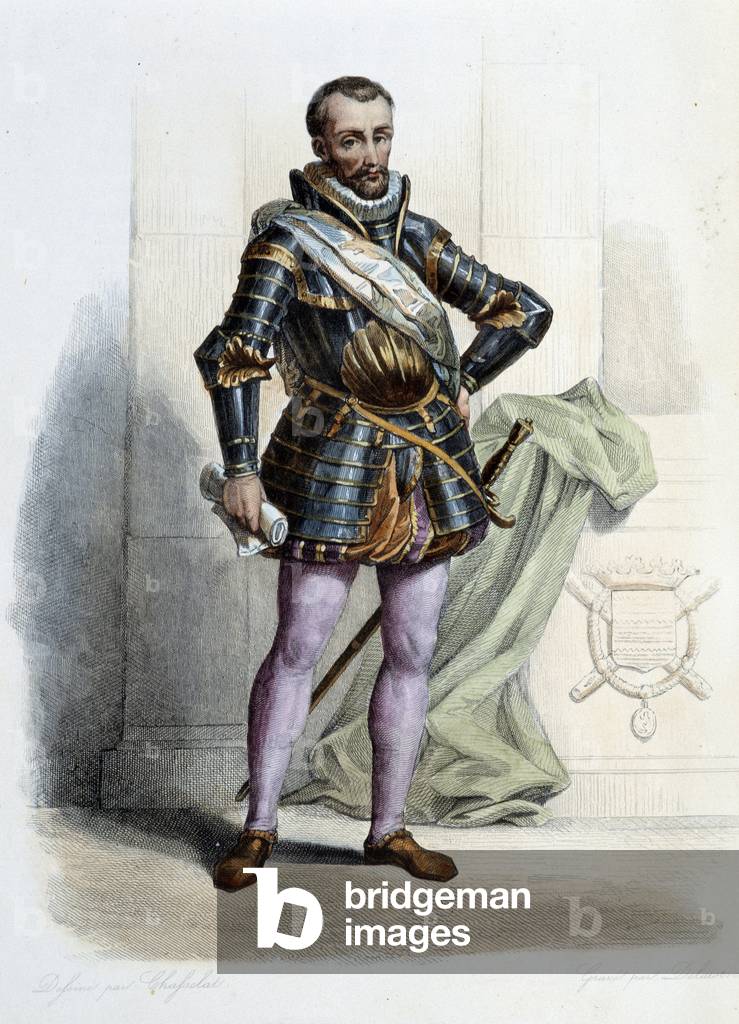 Charles Cosse Brissac (Cosse-Brissac) (1505-1563) - in “” Le Plutarque francais””, by Mennechet, Paris, 1844-47