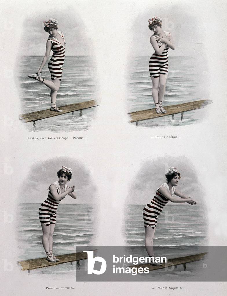 Parisians by the sea: sea bath, early 20th century