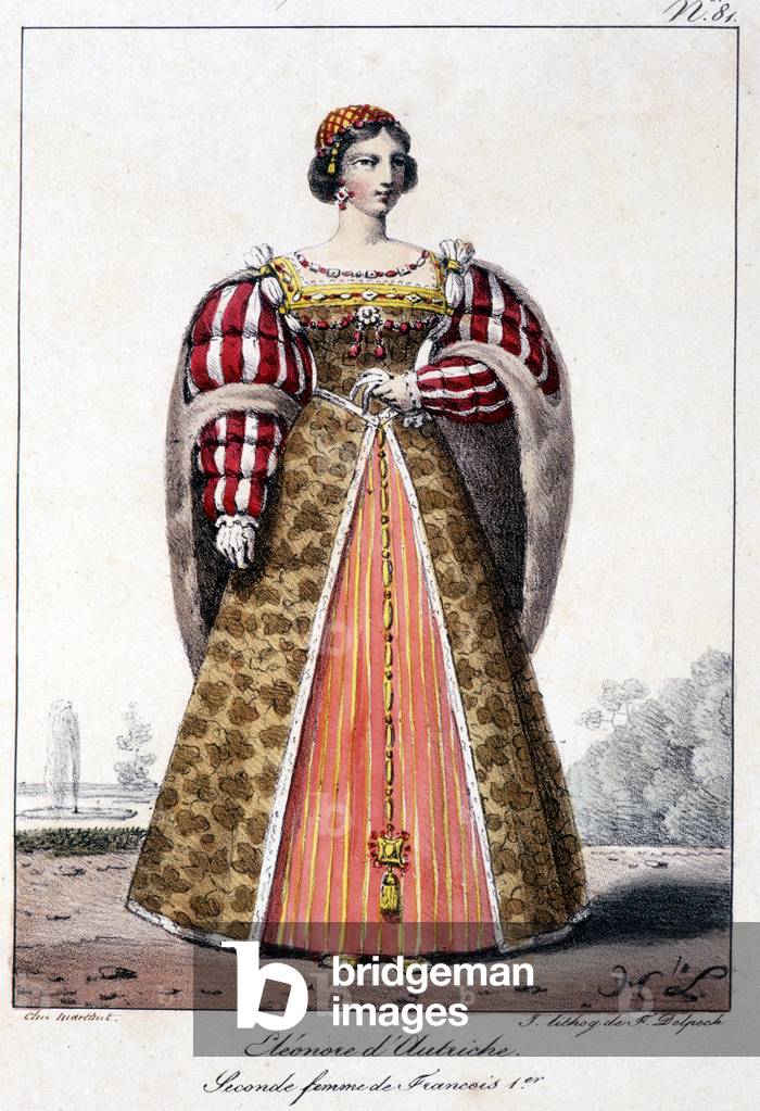 Eleonore of Austria (1498/1558), infante of Spain, wife of King Manoel of Portugal and second wife of Francois I, king of France.