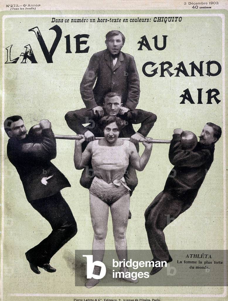 Weightlifting: Athlete, the strongest woman in the world (she lifts four men) - in 