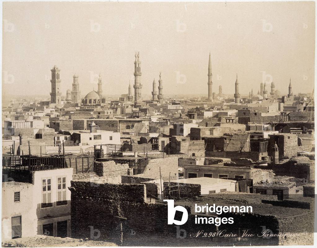 View of the roofs of Cairo - photograph of the Zangali Brothers, late 19th century
