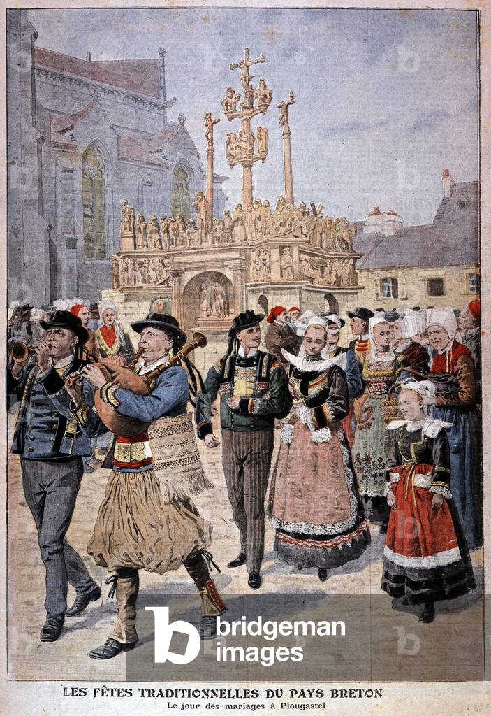 Traditional Festivities of the Breton Country: Wedding Day in Plougastel (Finistere) - in 