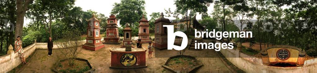 Tombs at Tram Gian Pagoda, in the vicinity of Hanoi. 360 degree panoramic by Leonard de Selva, Vietnam, 2000.