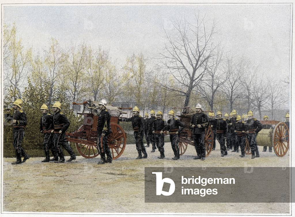 Firefighters (1890-1900): the arrival at the fire - Arts Déco