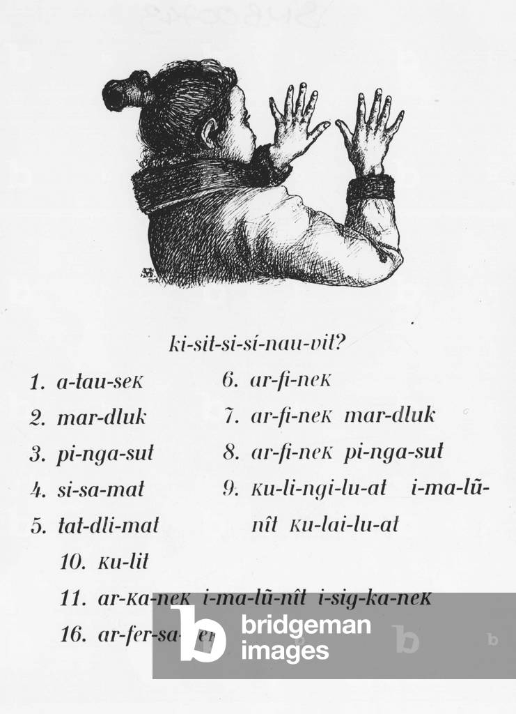 Eskimo abecedary - drawing