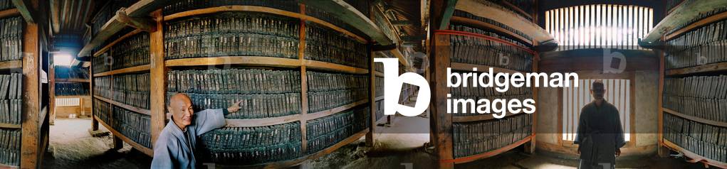 The library of the temple of Haeinsa, containing the 81258 engraved boards of the tripitaka, or boudhic cannon. 360 degree panoramic by Leonard de Selva, Korea, 2005.