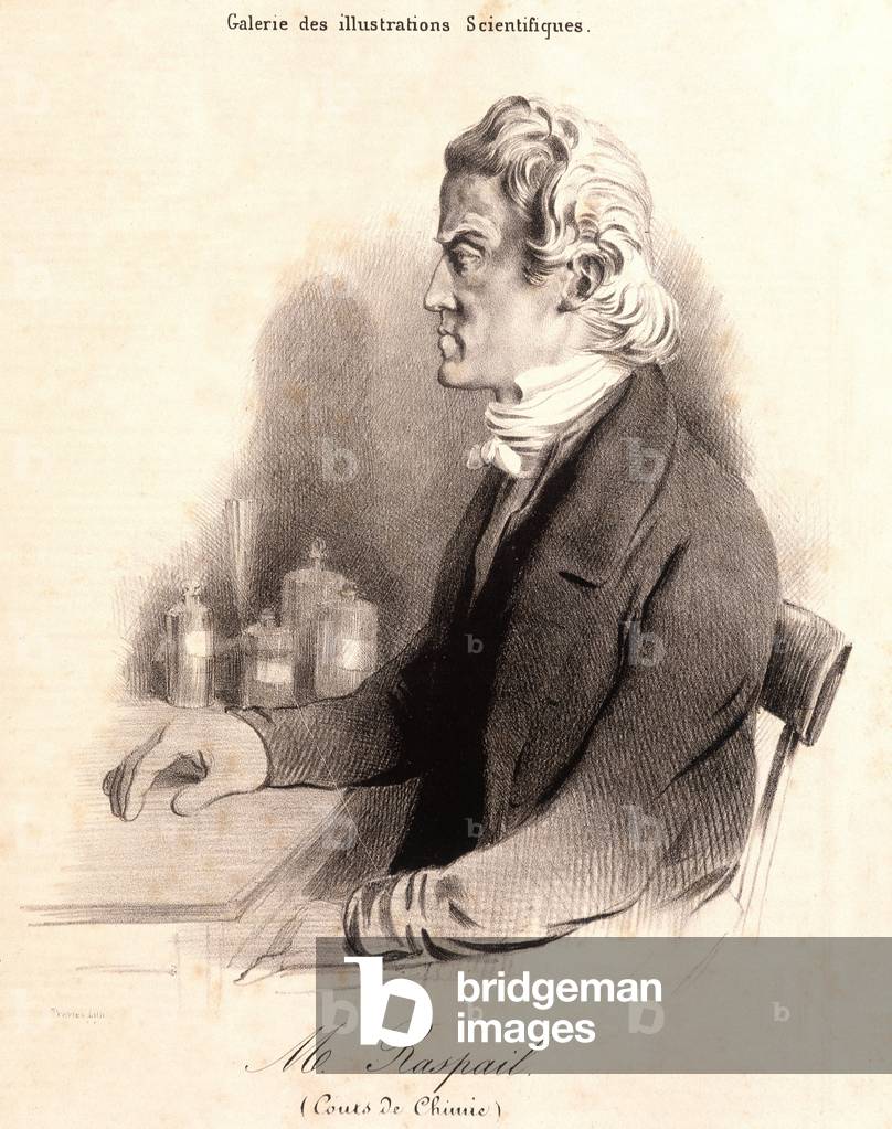 Portrait of François Vincent Raspail (1794 - 1878): course in chemistry, c. 1840.