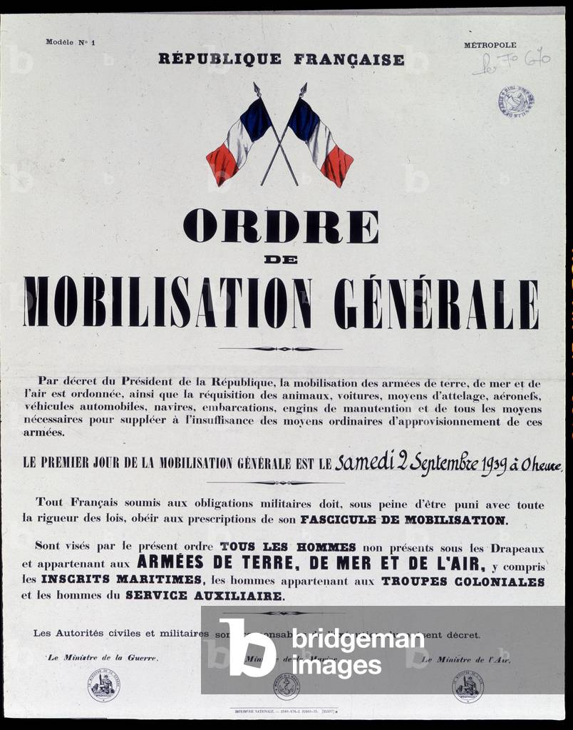 General Mobilization Order, 1939
