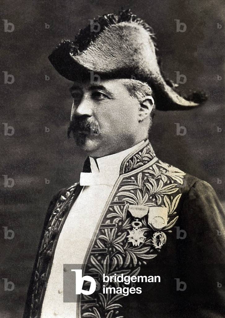 Portrait of Emile Faguet (1847-1916), literary critic, literary historian and French essayist.