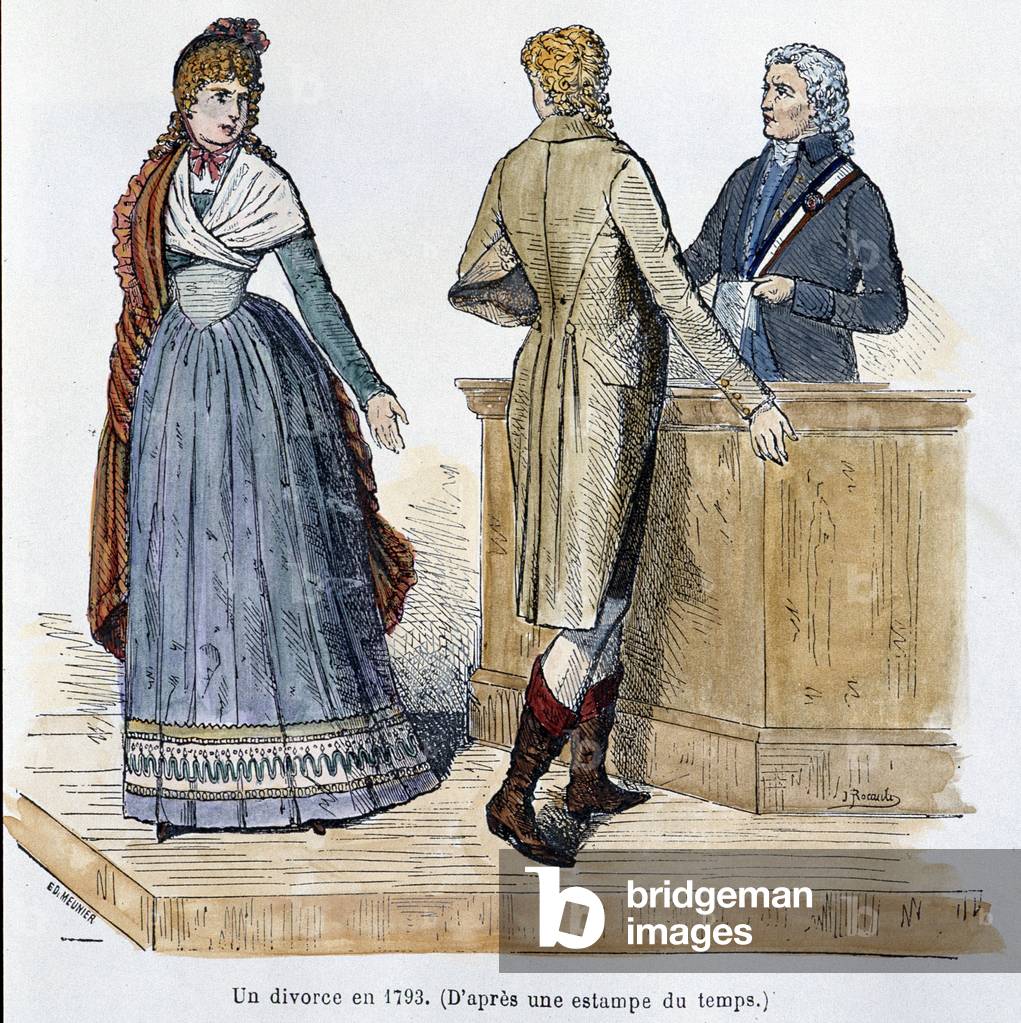 Divorzio nel 1793 - a Parigi attraverso i secoli» di Kenouillac, XIX secolo