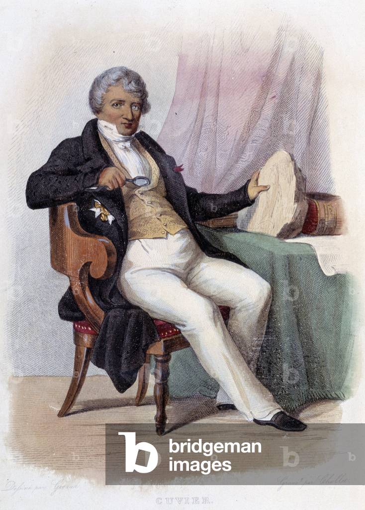 Jean Leopold Frederic Cuvier dit Georges Cuvier (1769-1832), French biologist- in “Le Plutarque francais”, by Mennechet, Paris, 1844-47