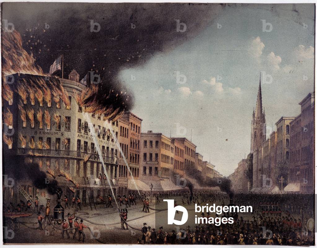 Fire of Barnum's American Museum, New York (?)