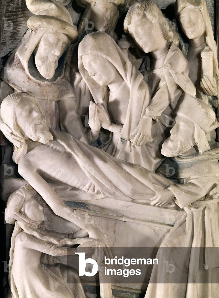 Tomb of Christ, details of the altarpiece of Saint-Riquier, 16th