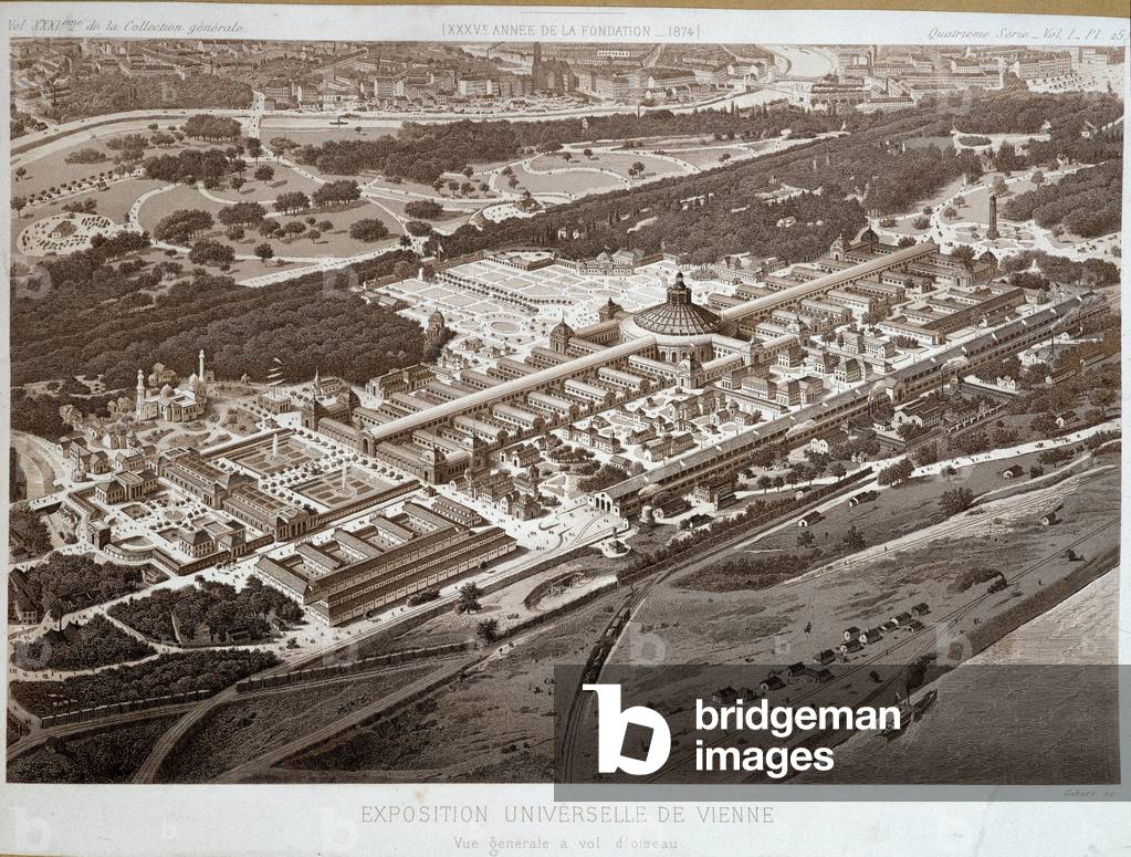 General view of the 1873 World Exhibition in Vienna.