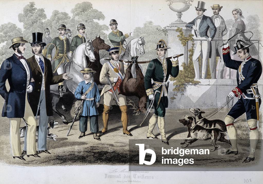 Abiti da caccia, «Le Journal des tailors», 1858
