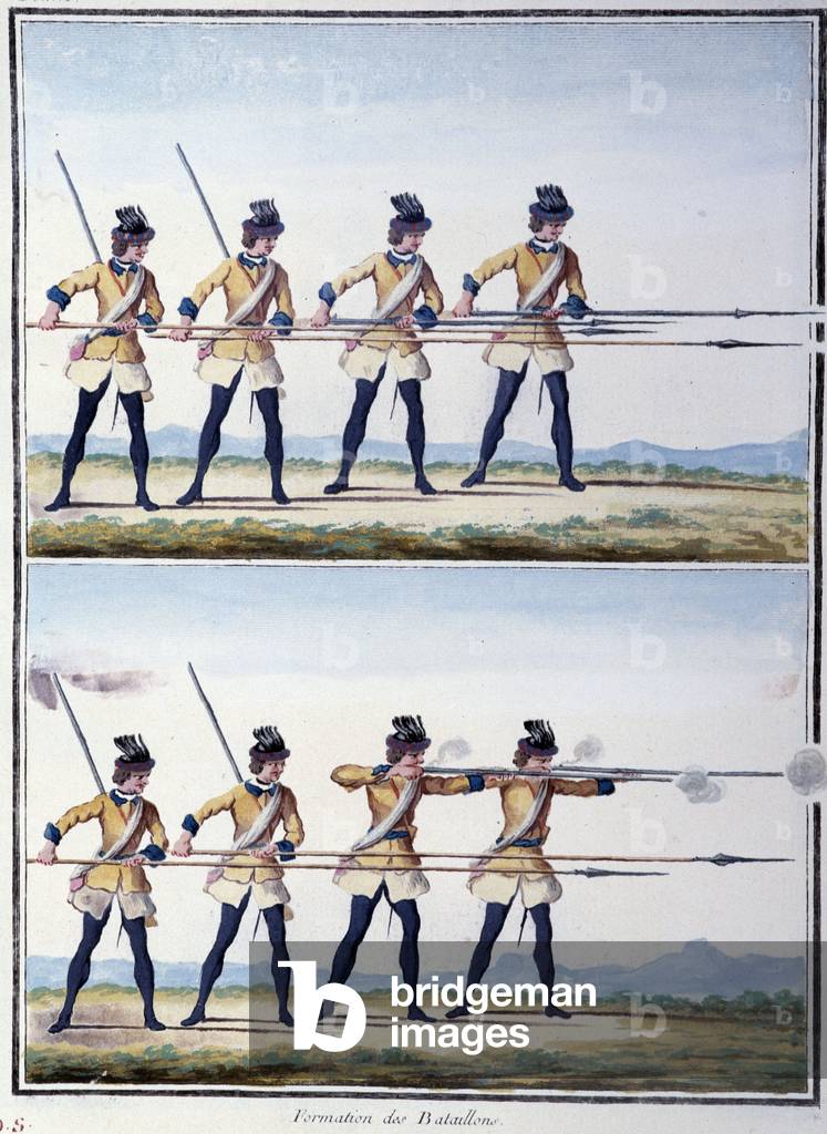Formation of battalions - in “My Dreams”” by the Count of Saxony, 1757