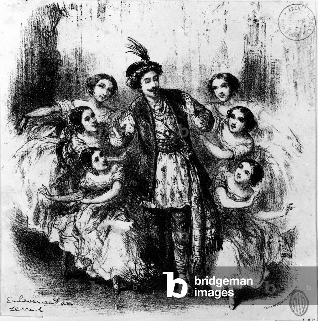 Opera de Mozart: l'abduction au serail - engraving, 19th century, Bibl. de l'opera.