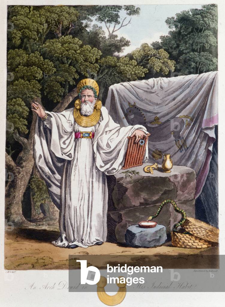 Druid - in “” Celts and Goths, customs of the inhabitants of the British Isles of the early 6th century and the Goth nations of the west coast of the Baltic””, by S.R. Meyrick and Ch. Smith, 1815
