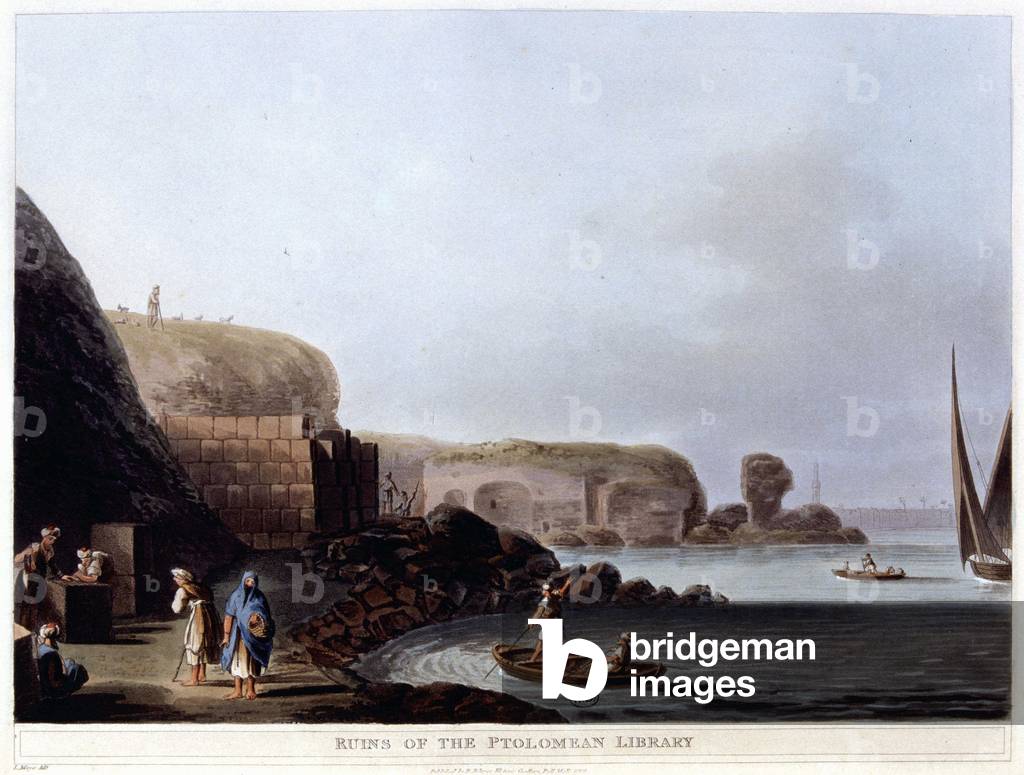 Ruins of the Ptolemaic Library of Alexandria - in “” Views in Egypt, Palestine and other parts of the Ottoman Empire””, 1804