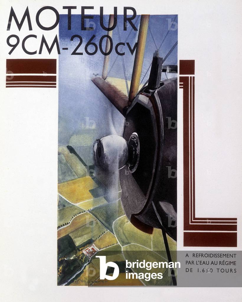 Propeller of the motor aircraft 9CM, 260hp - Dess. de Henri Neuzeret, in “” Engines d'aviation””, engine soc. Salmson, Billancourt, n.d