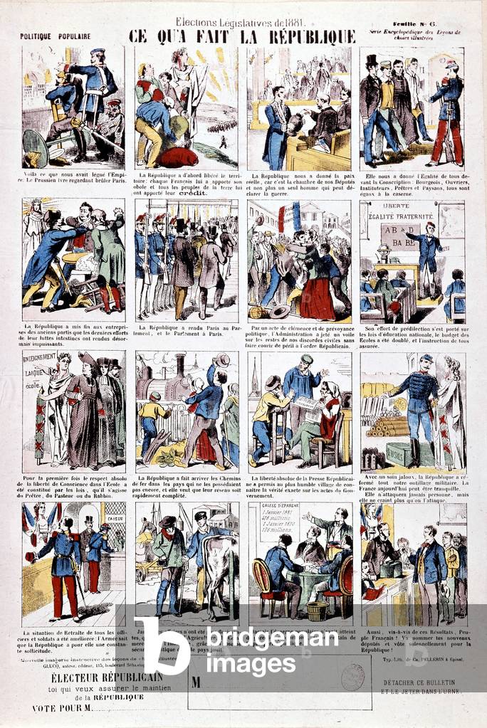 Legislative election of 1881 , 19th century (Epinal print)