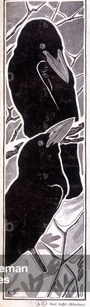 Stylized Corbels - drawing by Karl Soffel, 19th century