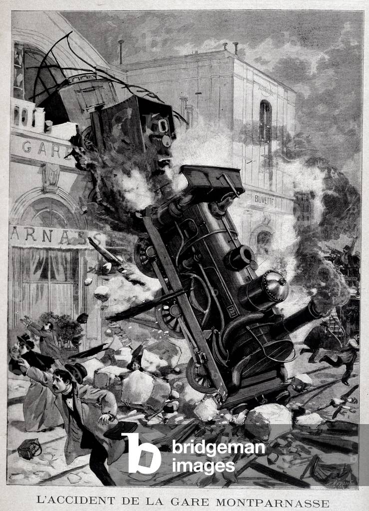 L'accident de la Gare Montparnasse in Paris - in “” Le Petite Journal”, 1895
