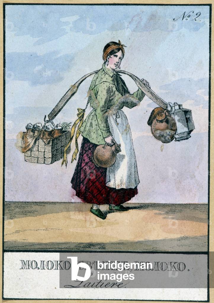 Milk dealer in Russia, Bibl. of Arts Deco.