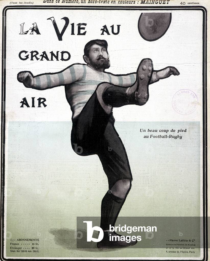 A kick at football-rugby - in 