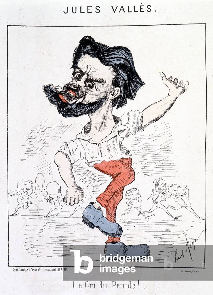 Cartoon by Jules Vallès - in “” The Cree of the People! “”, 19th century