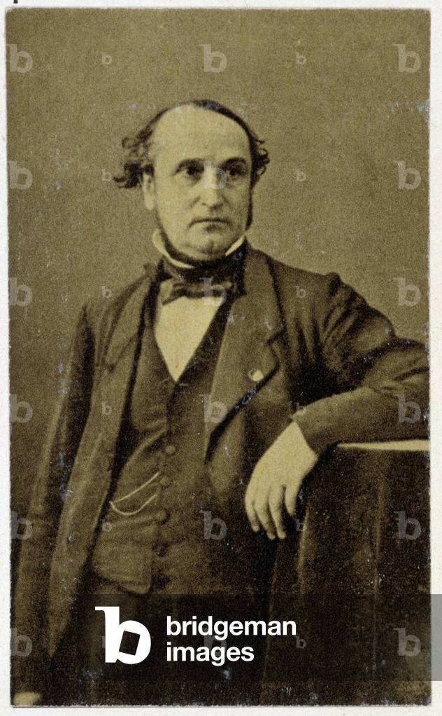 Portrait of Frédéric Sauvage in 1854, French inventor (1786 - 1857): designer of a propeller for steamboat.