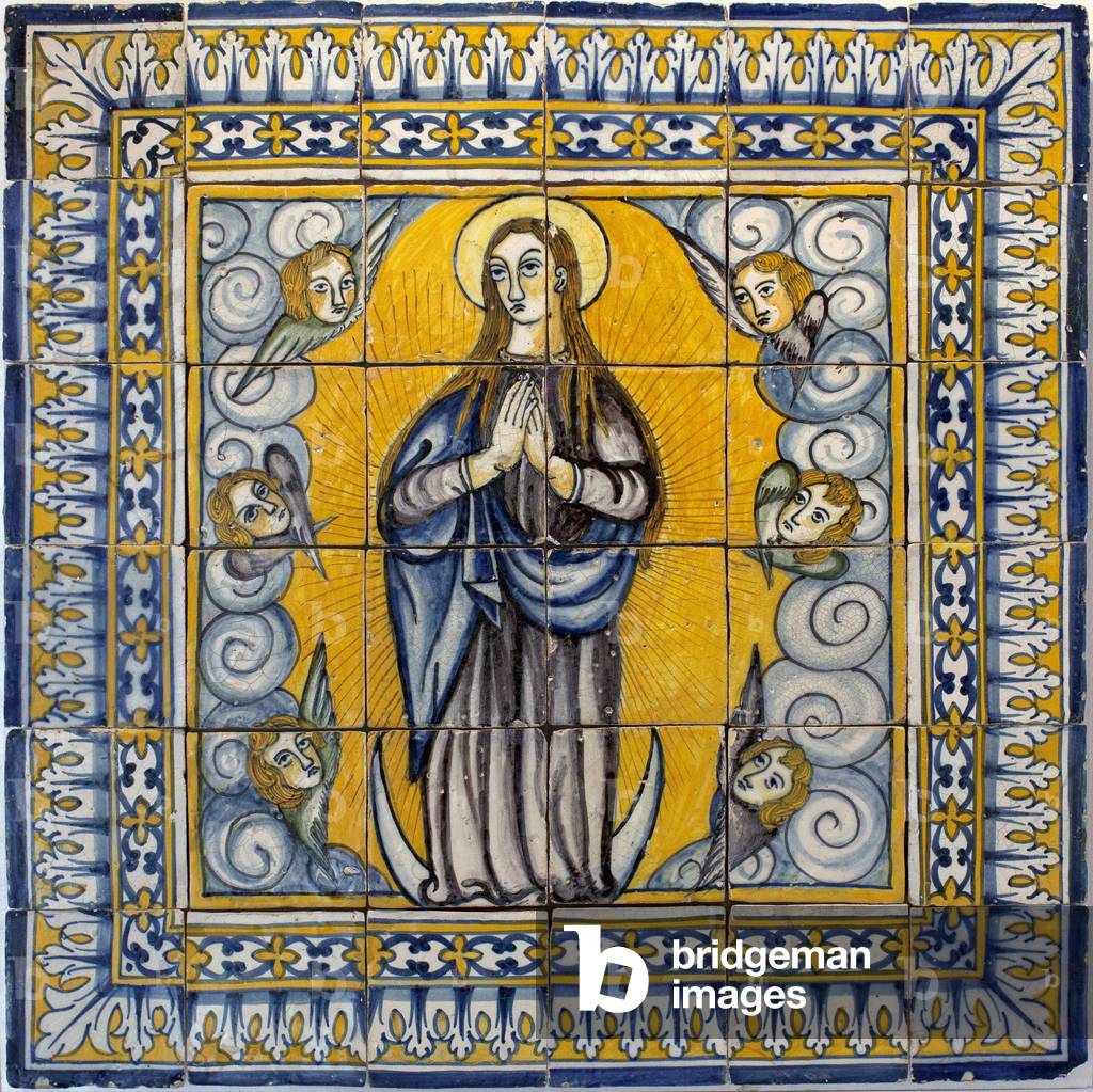 Notre Dame de la Conception - Azulejos de Lisbon (Portugal) 1650-1675 (Our Lady of The Conception, Tile, Lisbon, 1650-1675) - Musee national des azulejos, Lisbon (Portugal)